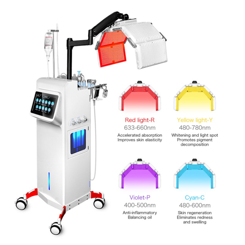PDT Led Light Therapy Oxygen Jet Hydro Facial Cleaning Hydra Oxygen Jet Machine Skin Rejuvenation Scalp Facial Anti-acne Machine