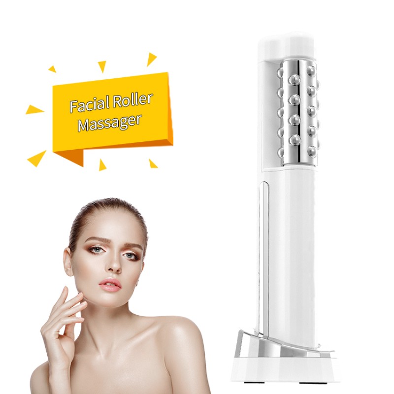 Micro-electric Stimulation + Rolling Lift + Heated Anti-aging Firming Facial Massager Heat Roller Facial Care Machine