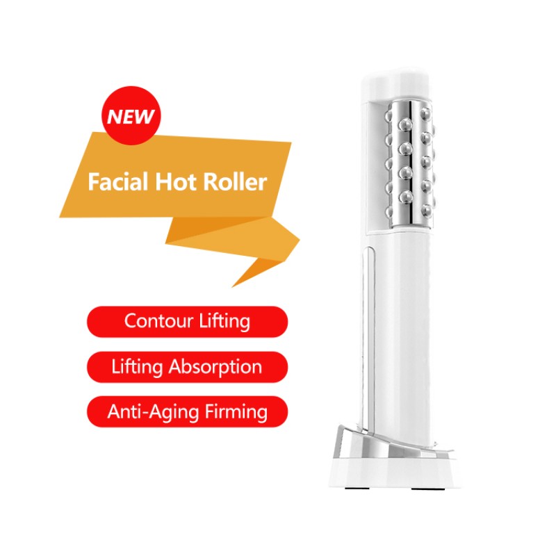 Micro-electric Stimulation + Rolling Lift + Heated Anti-aging Firming Facial Massager Heat Roller Facial Care Machine