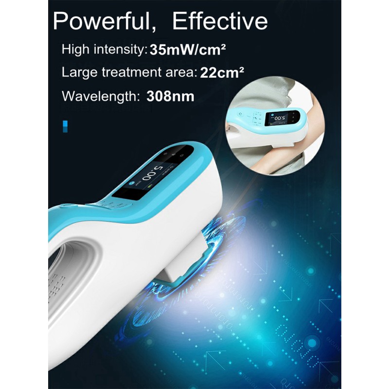 Uv Phototherapy for Vitiligo 308nm Vitiligo Laser Uvb Lamps Electrotherapy Machine Physiotherapy for Hospital Clinic Home Use