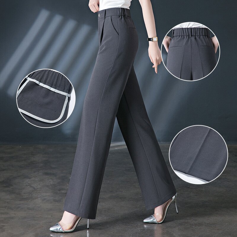 Women's Silk Trousers Factory - Custom Oversize Square Straight Wide Leg