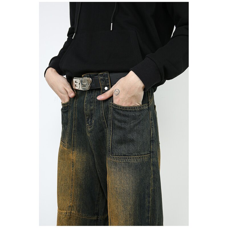 Denim Jacket Set Factory - American Retro Short Cleanfit Slim Fit 2-piece