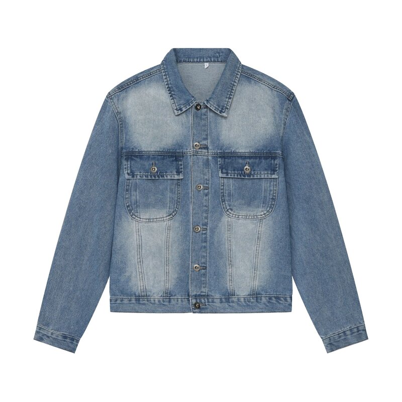 Men's Denim Jacket Factory - Winter Outdoor Casual Solid Color Single Breasted