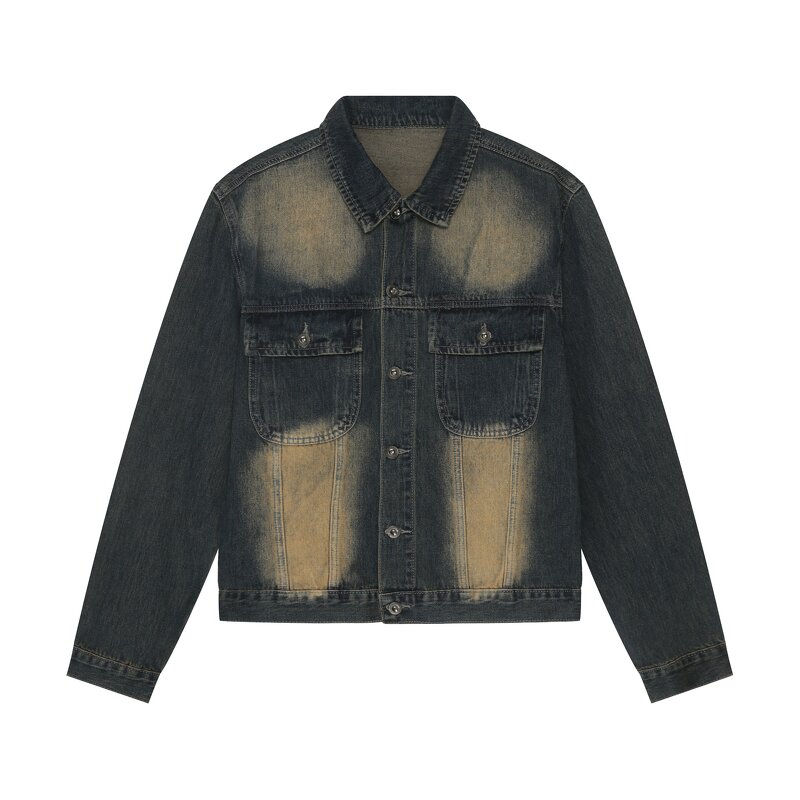 Men's Denim Jacket Factory - Winter Outdoor Casual Solid Color Single Breasted