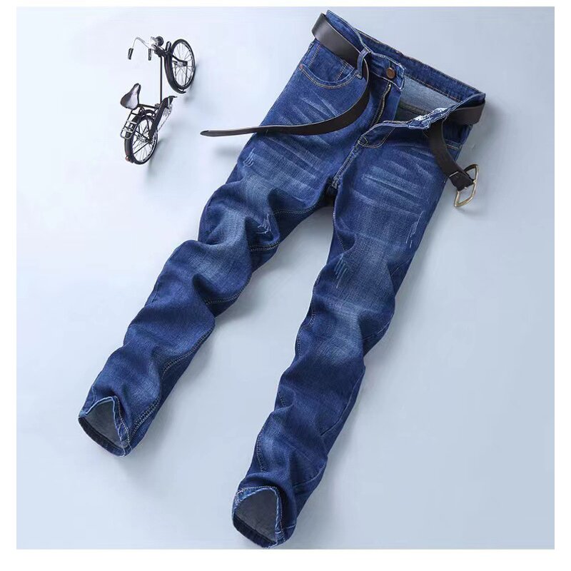 Men's Work Pants Factory - Wholesale Elastic Wear-resistant Straight Jeans