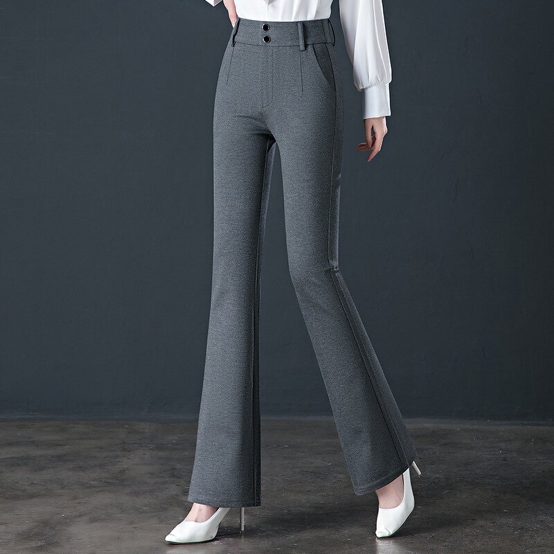 Women's Pleated Pants Factory - New Designs Office Lady High Waist Custom