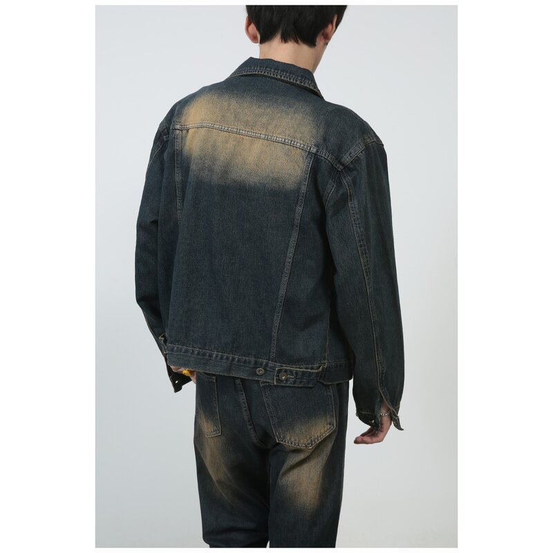 Men's Denim Jacket Factory - Winter Outdoor Casual Solid Color Single Breasted