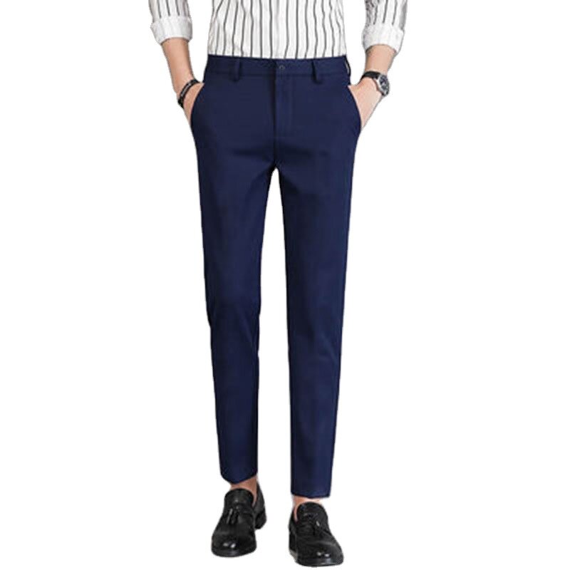 Men's Elastic Pants Factory - Spring Autumn Casual Fashion Slim Fit