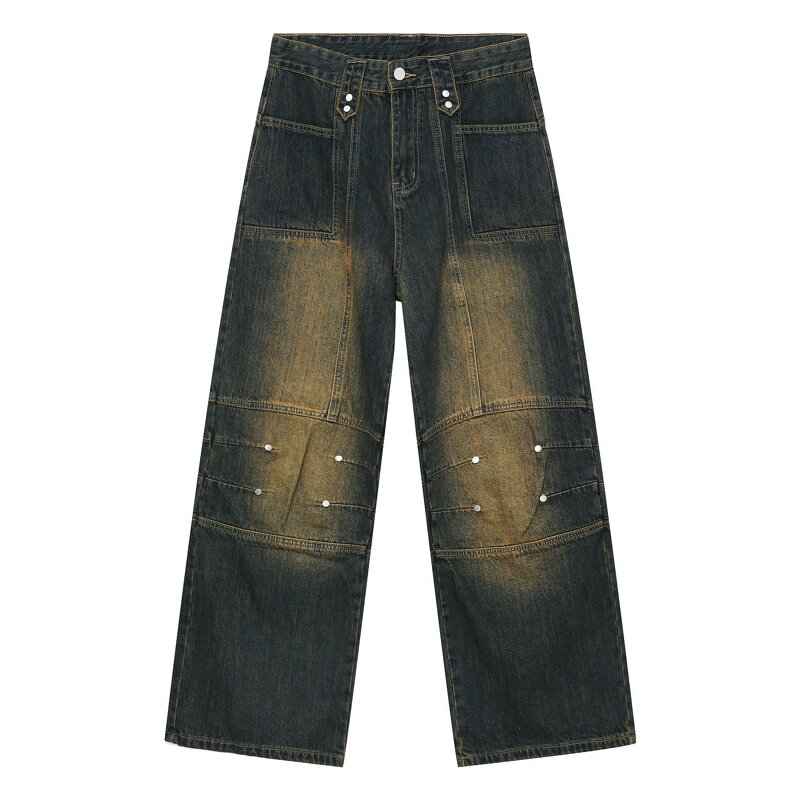 Denim Jacket Set Factory - American Retro Short Cleanfit Slim Fit 2-piece