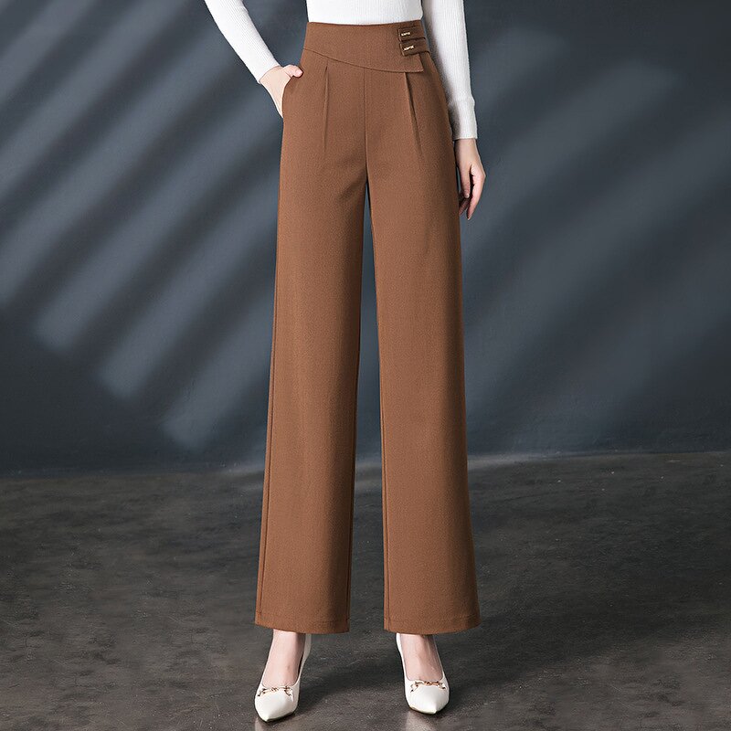 Women's Wide-leg Pants Factory - Korean Style Drape High-waisted Loose