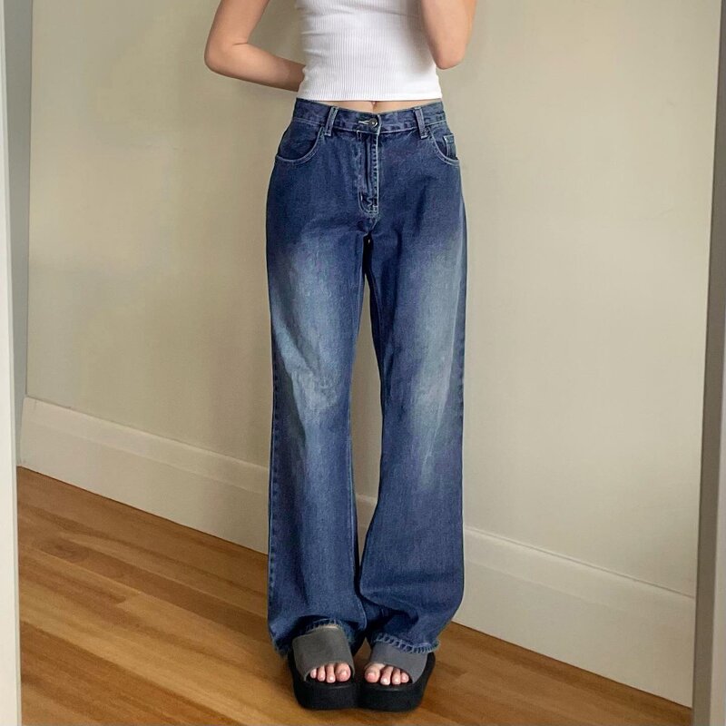 Women's Loose Jeans Factory - Hot Sale Fashionable Wide Leg Floor Pants