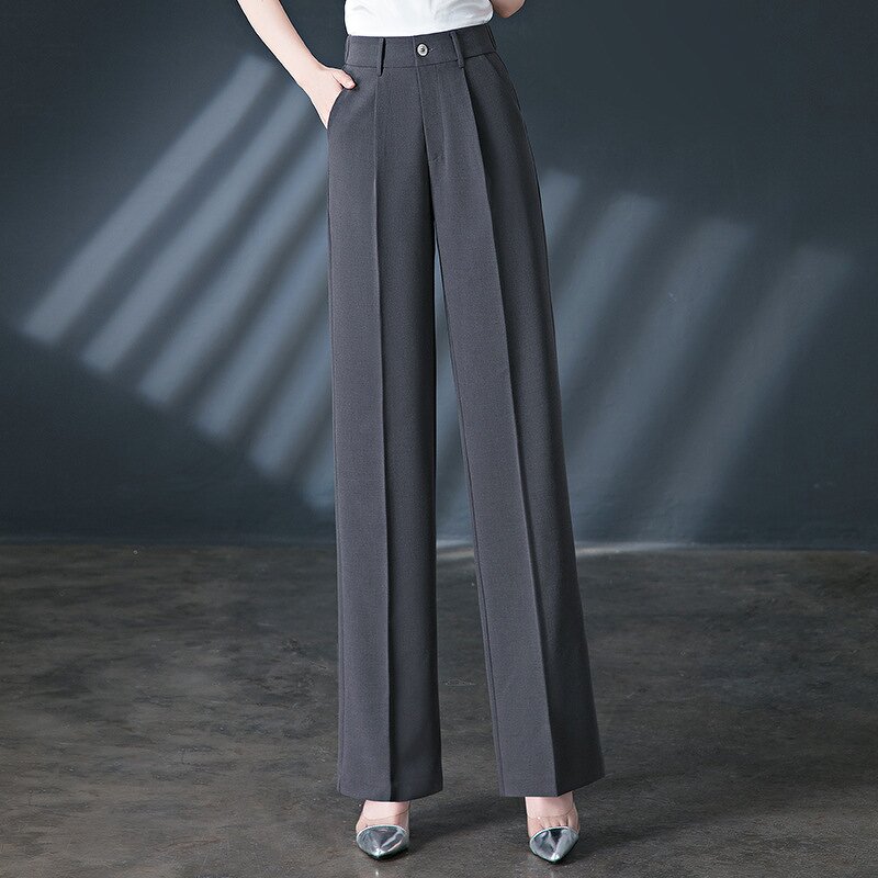 Women's Silk Trousers Factory - Custom Oversize Square Straight Wide Leg