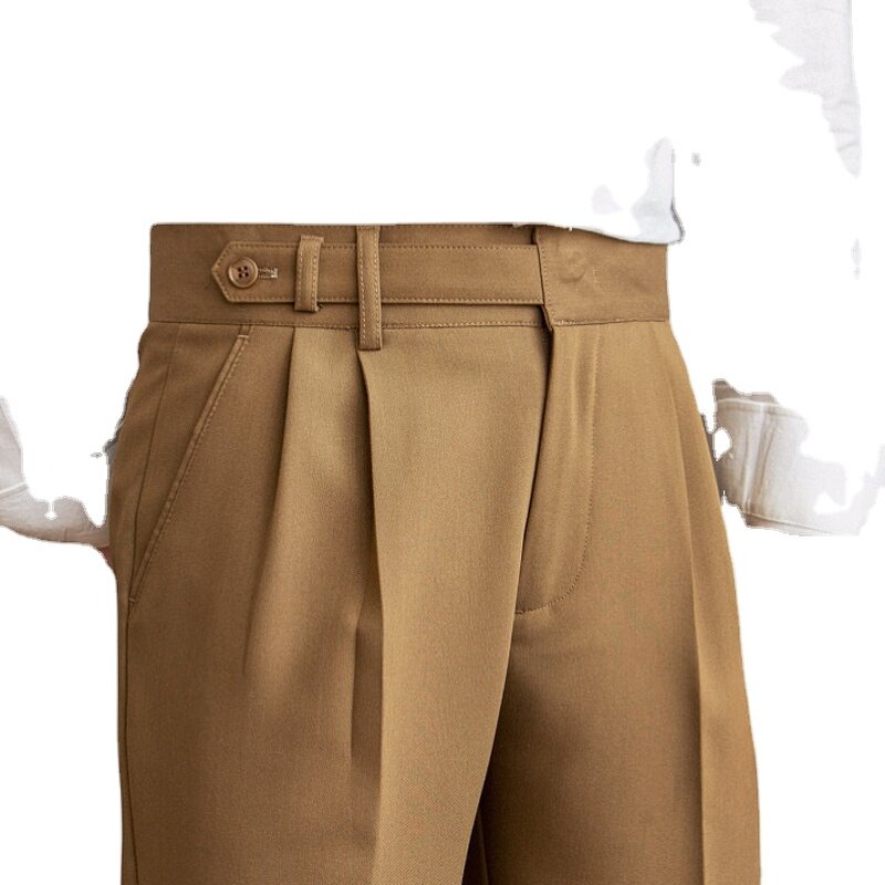 Men's Dress Pants Factory - British Anti-wrinkle Retro Designer Niche
