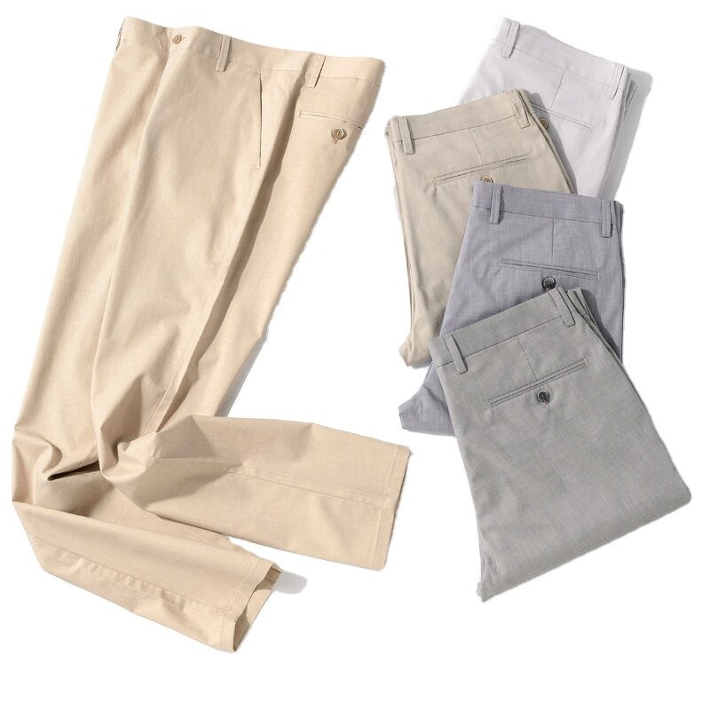 Men's Linen Pants Factory - Sustainable Straight Thin Stretch Breathable