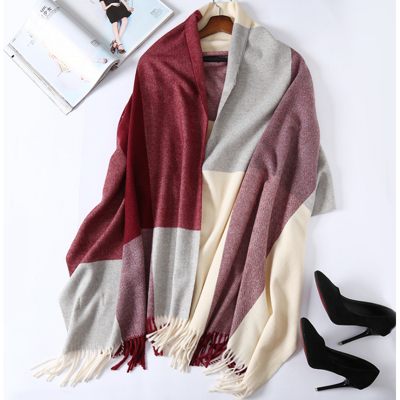 Shawl Supplier - OEM New Luxury Winter Blended Lattice Printed