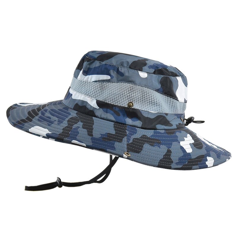Bucket Fishing Hat Factory - OEM Unisex Camouflage Big Wide Brim Mesh