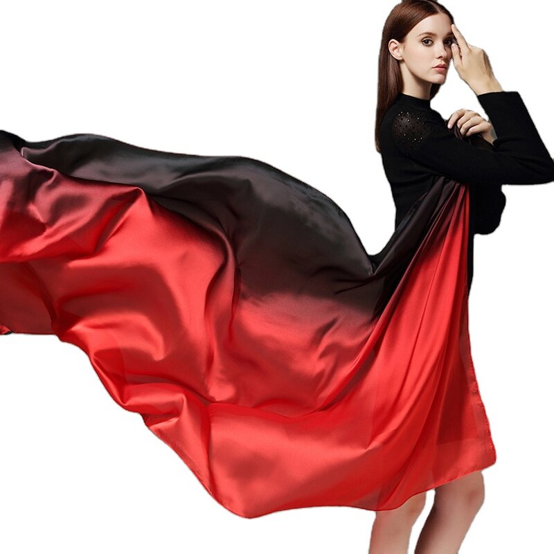 Silk Shawl Supplier - OEM China Oversized Gradient Style Luxury