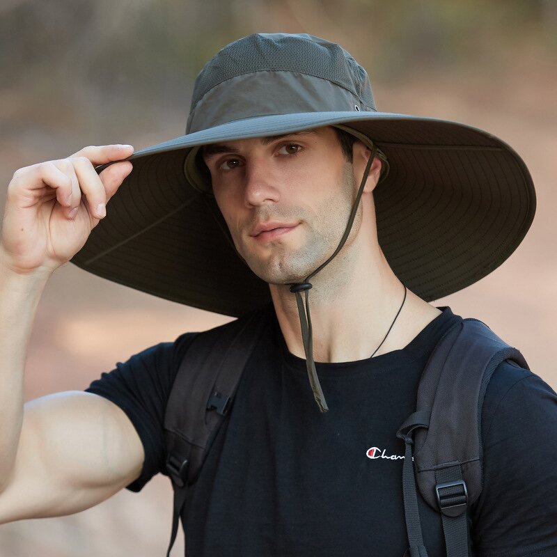 Fisherman's Hat Supplier - OEM Enlarged Brim Men's Waterproof Sun Hat