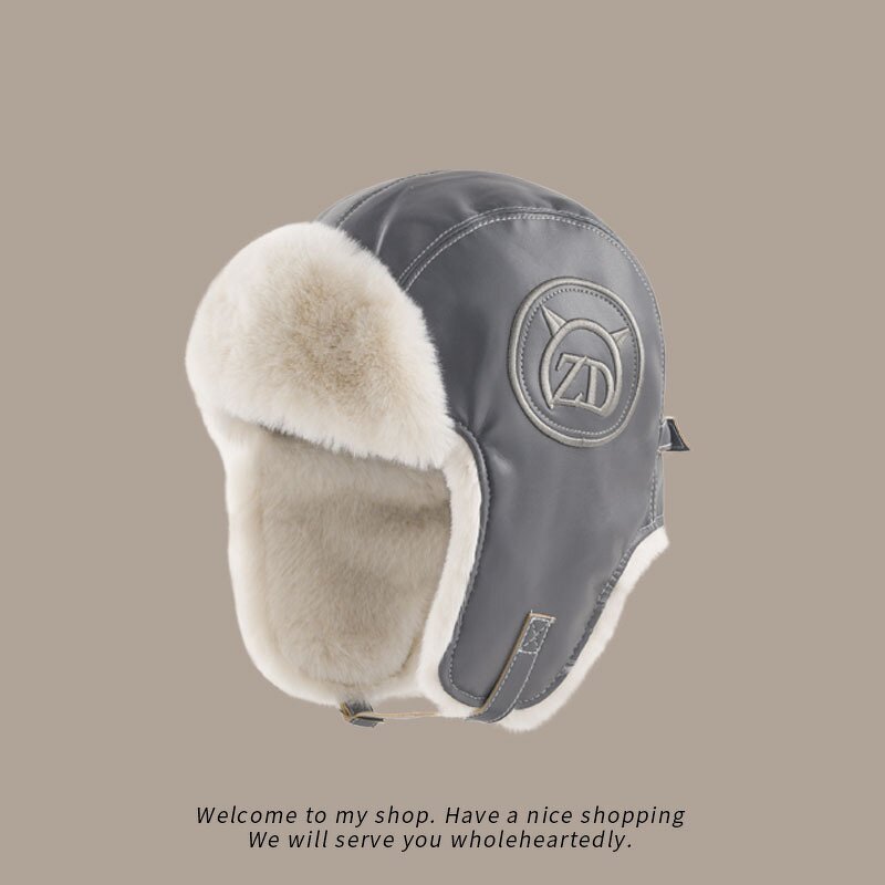 Lei Feng Hat Factory - OEM PU Leather Suede Thickened Warm Cold