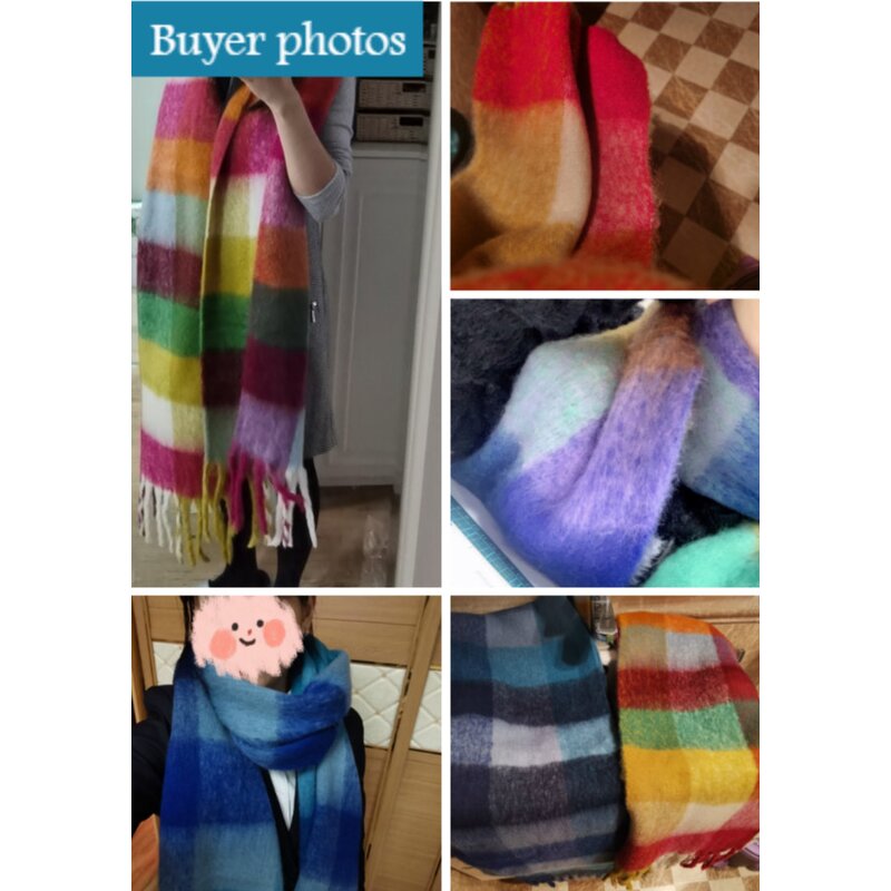 Scarf Factory - OEM Wholesale AC Winter Large Lattice Multicolor
