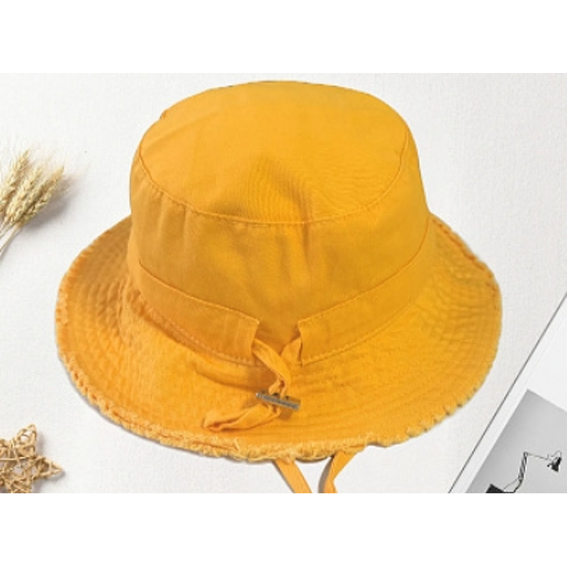Bucket Hat Supplier - OEM Spring Summer Washed Large Eaves Fur Edge