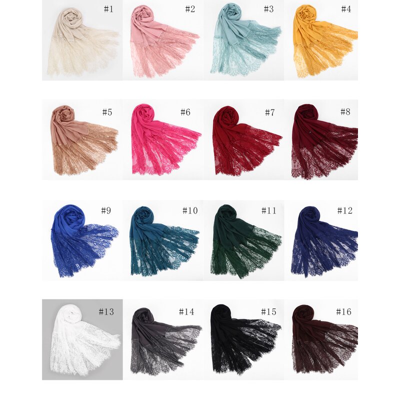Shawl Factory - OEM Wholesale Floral Fashion Jersey Lace Fringe