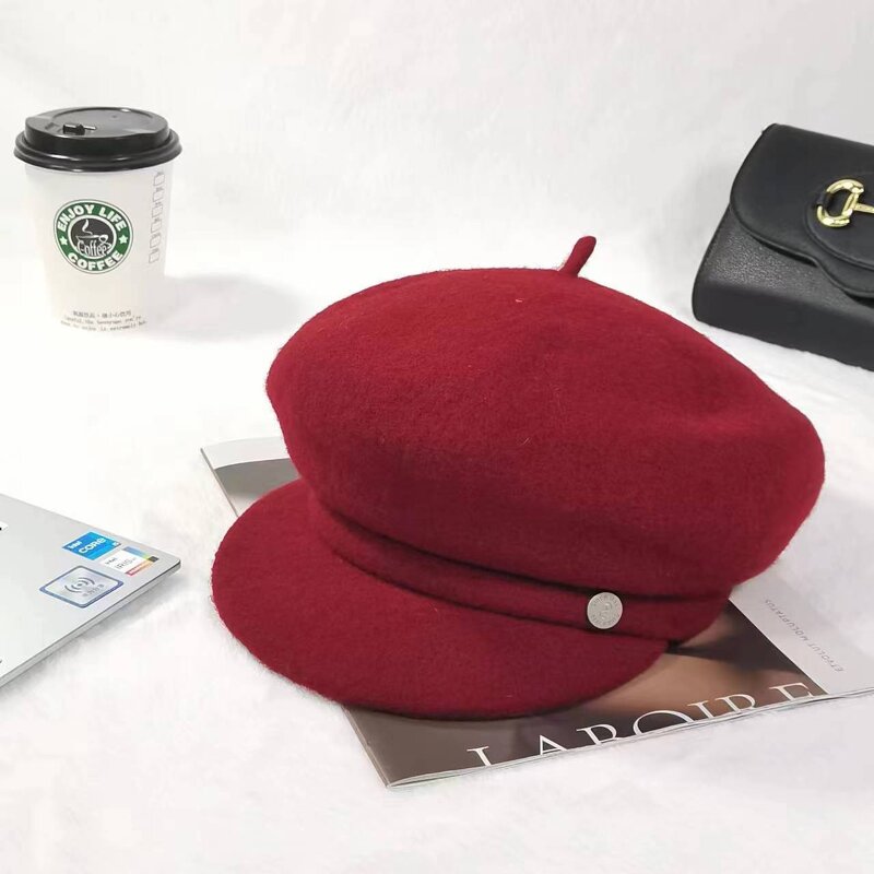 Spandex Beret Manufacturer - OEM New Jacquard Beret Octagonal Duckbill