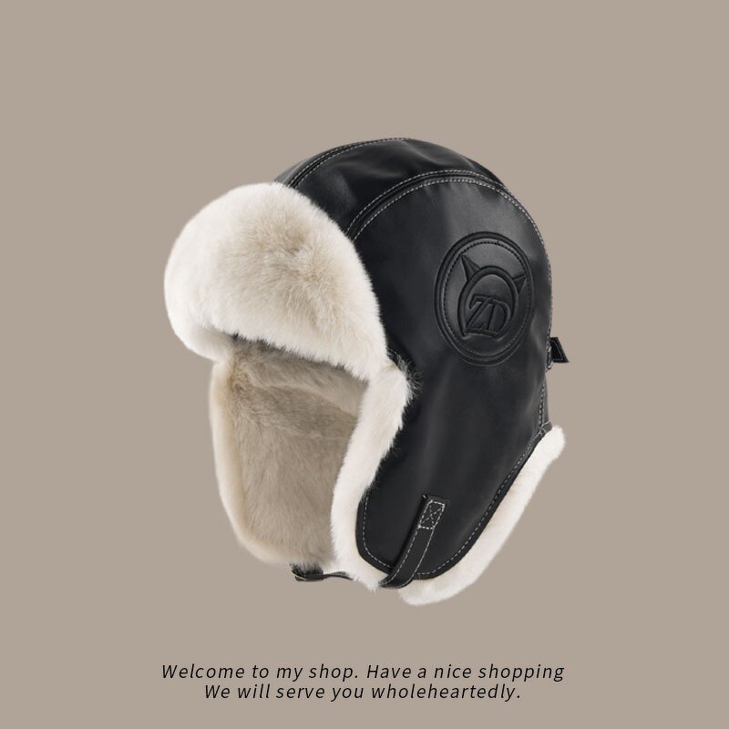 Lei Feng Hat Factory - OEM PU Leather Suede Thickened Warm Cold