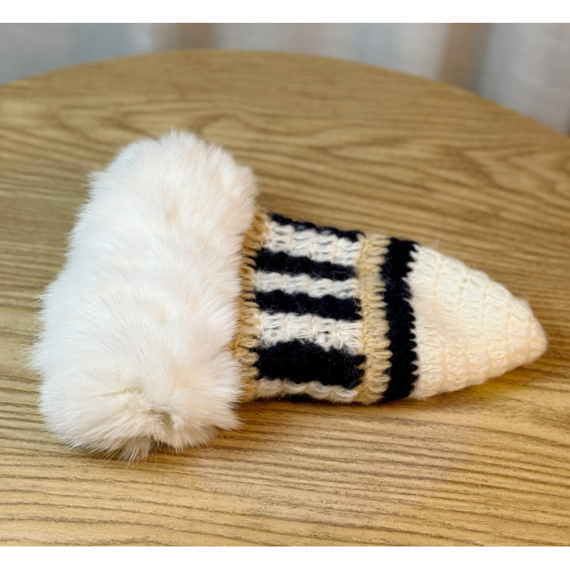 Knitted Beanie Supplier - OEM Customized Women's Winter Rabbit Hair Pattern