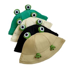 Bucket Hat Factory - OEM Striped Cotton Frog 3D Embroidery Cartoon
