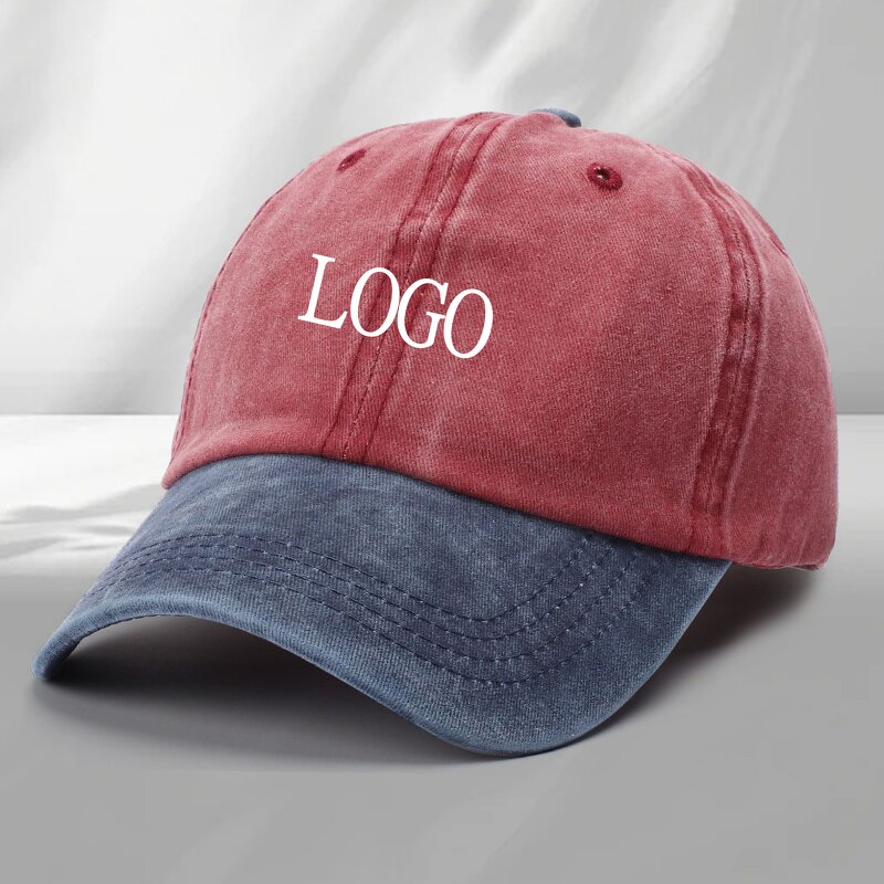 Baseball Caps Factory - OEM Fashion Blank Two Tone Wash Distressed