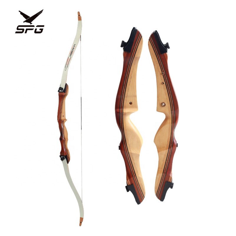 Recurve Bow Set Factory - 18-38 Lbs Wooden Riser Competition Beginner