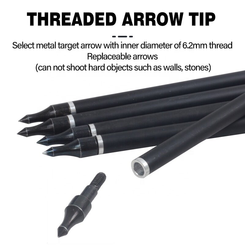 Mixed Carbon Arrow Factory - Hunting 6.2mm Replaceable Arrowhead Compound