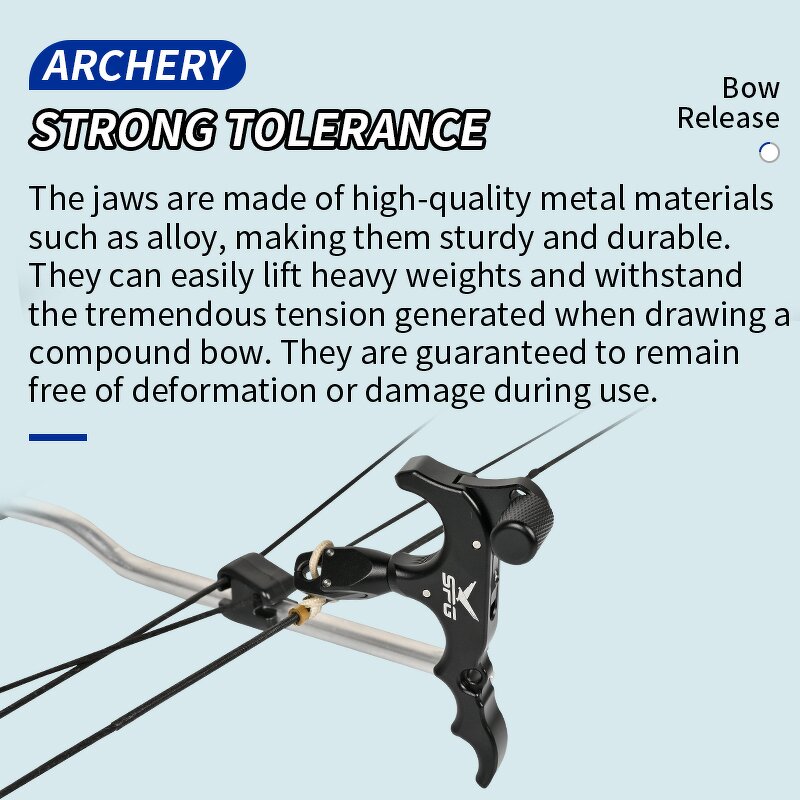 Bow Release Factory - 4 Finger Aluminum Alloy 360° Rotatable Caliper Thumb