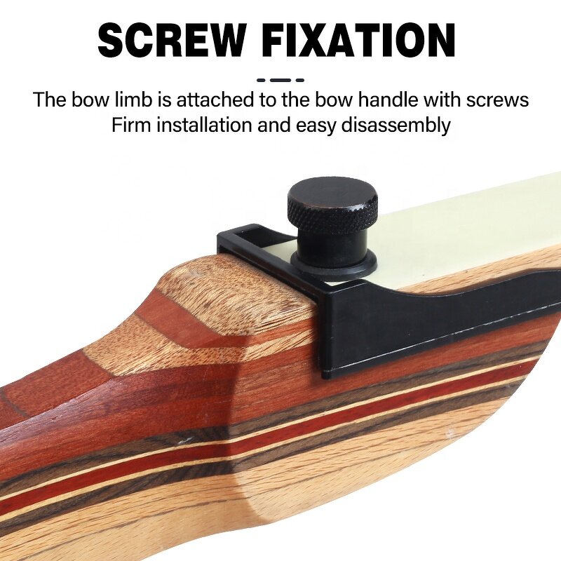 Recurve Bow Set Factory - 18-38 Lbs Wooden Riser Competition Beginner