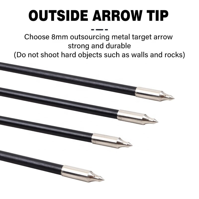 Fiberglass Arrows Factory - 8 mm Traditional Recurve Longbow Target Hunting