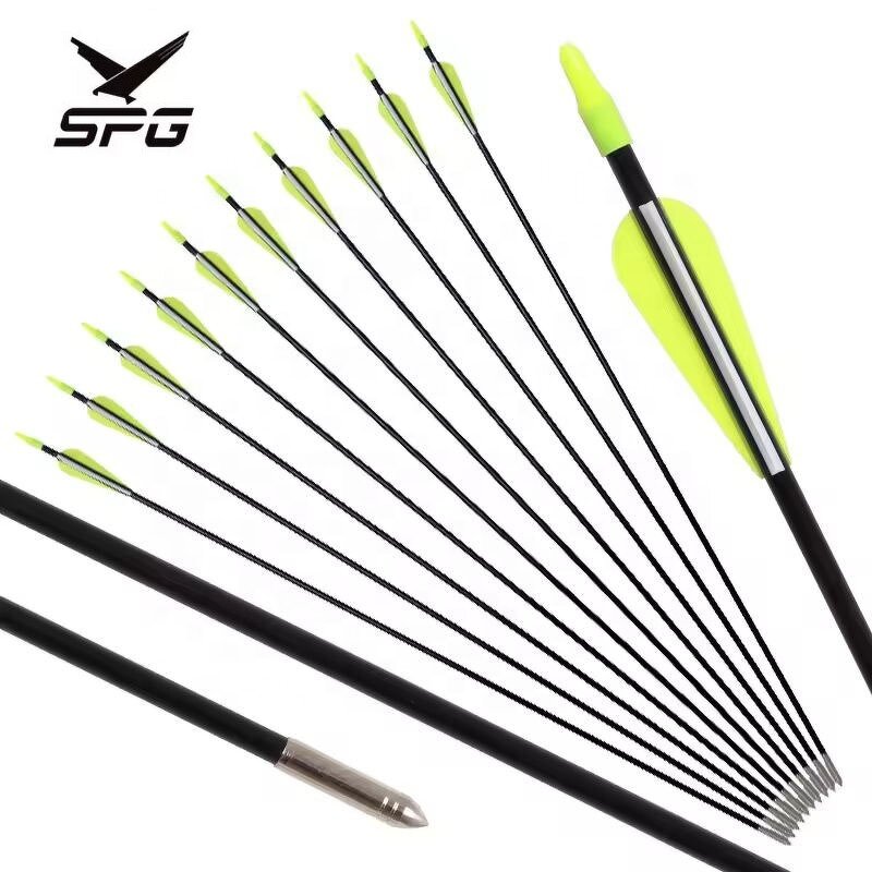Fiberglass Arrow Factory - 7 mm 30 Inch Fixed Tips Traditional Recurve Bow