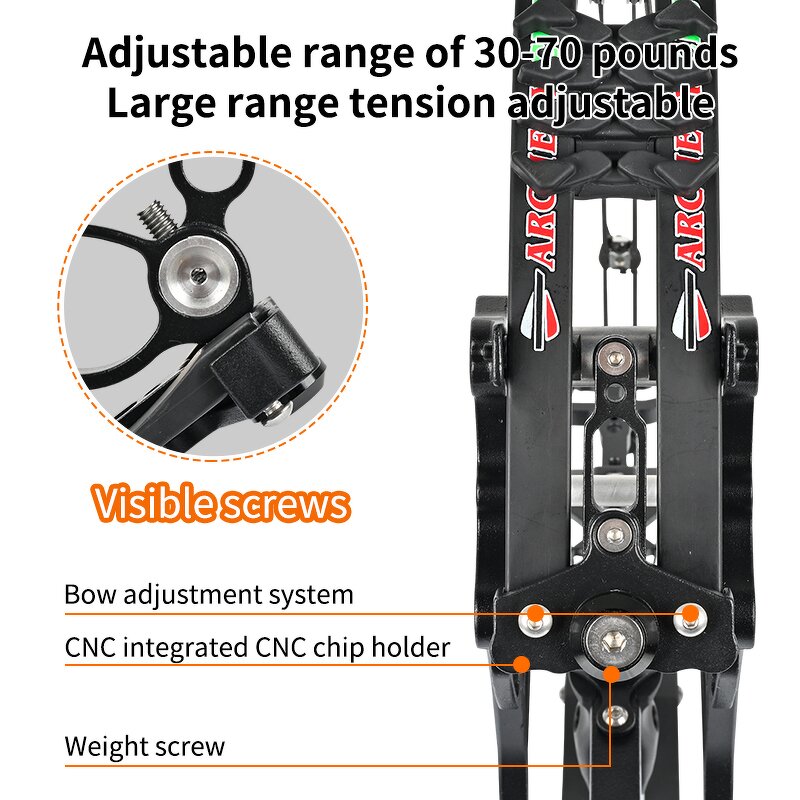 Compound Bow Factory - Hunting Metal Limb Stabilizer Peep Sight Adjustable