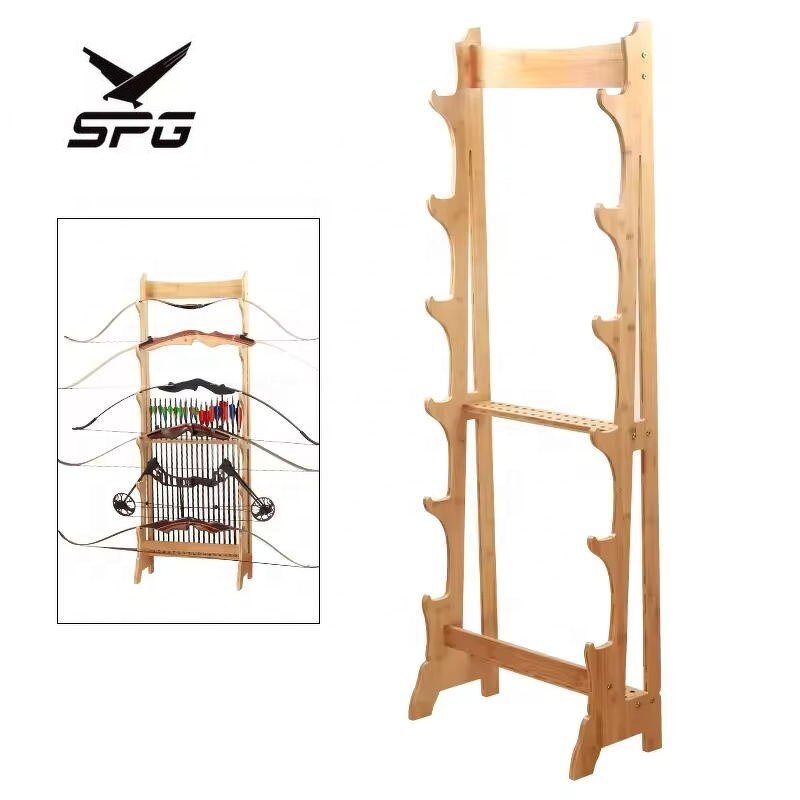 Bow Stand Factory - Compound Traditional Recurve Longbow Wooden Holder