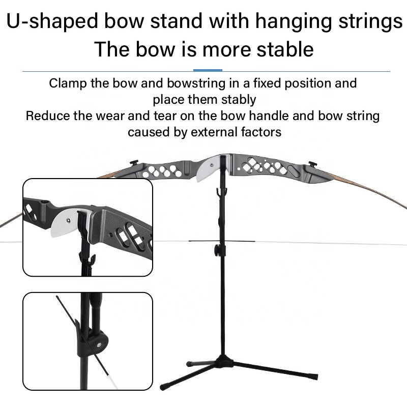 Bow Stand Factory - Recurve Compound 3 Legs Fiberglass Folding Holder