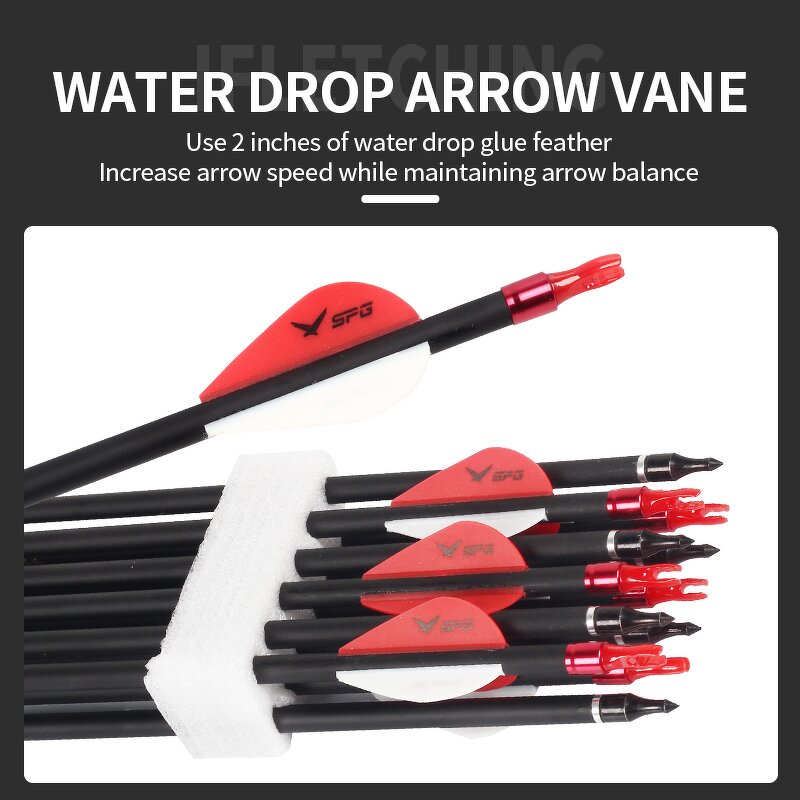 Mixed Carbon Arrow Factory - 6.2mm Spine 500 Collars Shaft Hunting