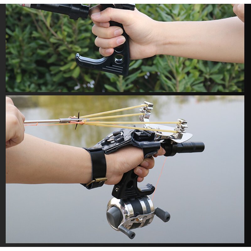 Fishing Slingshot Set Factory - Red Laser Fishing Dart Arrow with Reel