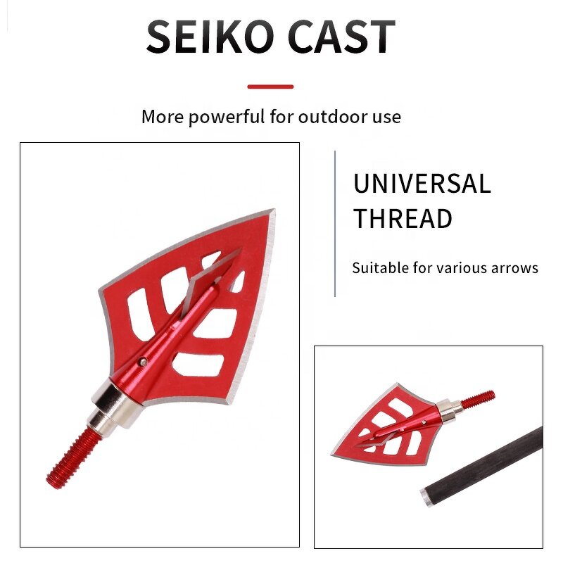 Hunting Broadheads Factory - 100 Grain Aluminium Alloy ID 6.2 mm Carbon