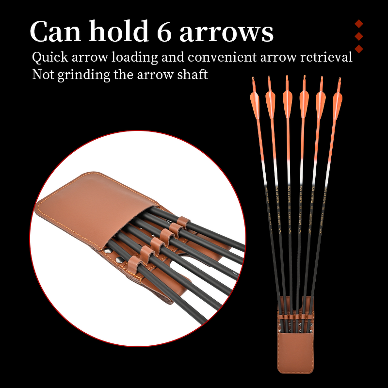 Arrow Quiver Factory - Leather Pocket Traditional Recurve Longbow Handmade