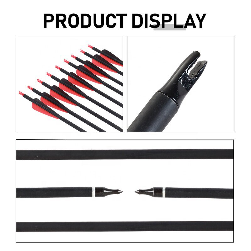 Mixed Carbon Arrow Factory - 7.8 mm 30 Inch Replaceable Tips Target