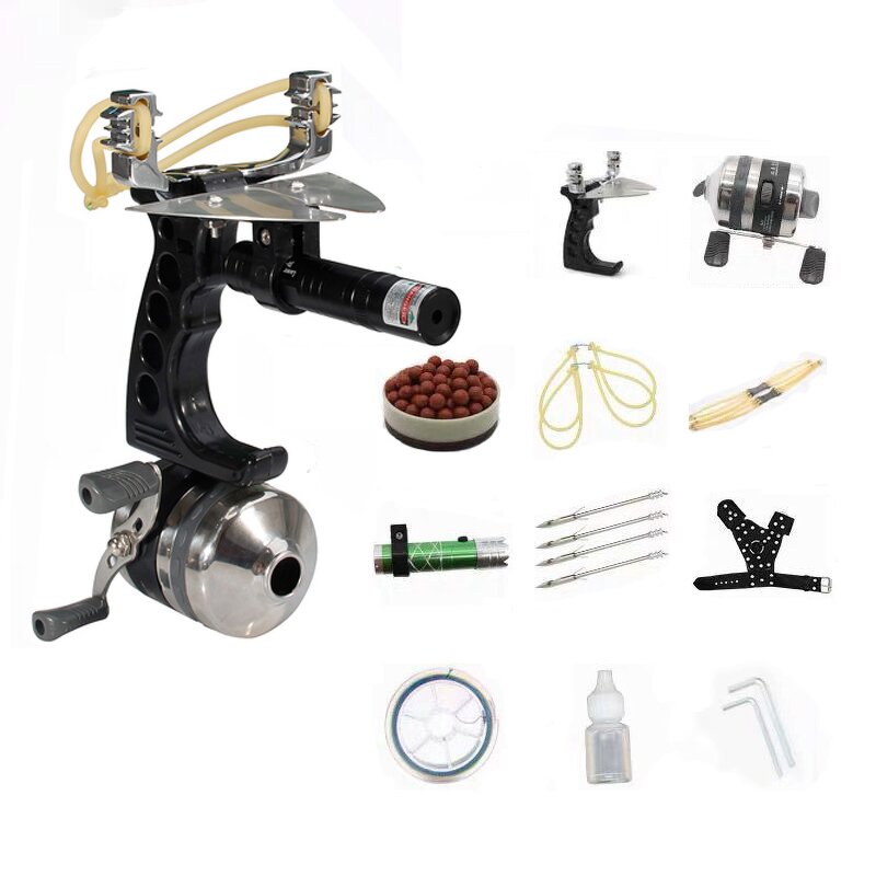 Fishing Slingshot Set Factory - Red Laser Fishing Dart Arrow with Reel