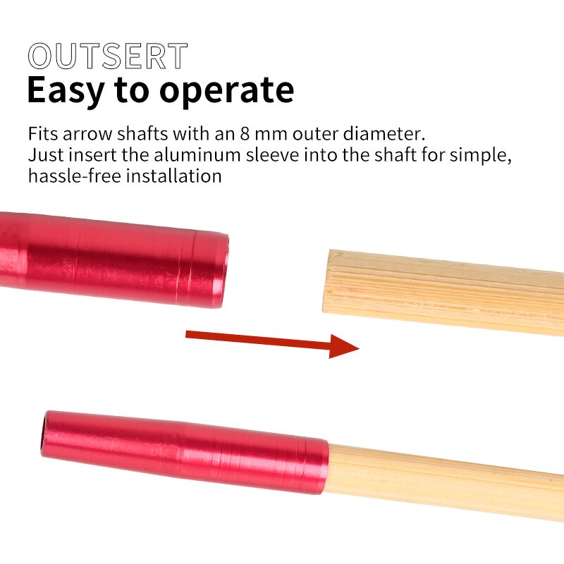 Arrow Outsert Factory - OD 8mm Aluminum Alloy Connecting Shaft Field Point