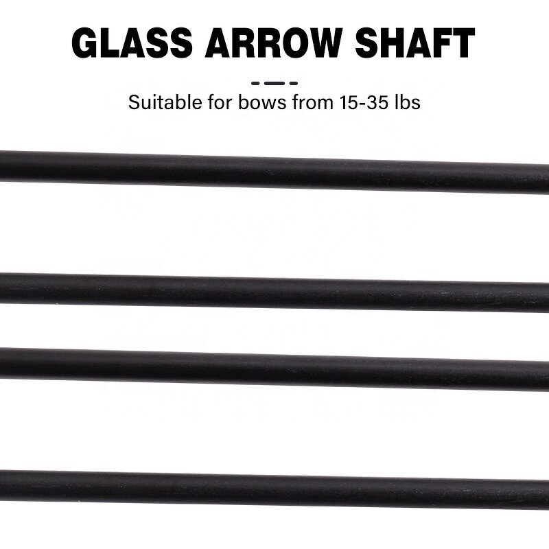 Fiberglass Arrow Factory - 7 mm 30 Inch Fixed Tips Traditional Recurve Bow