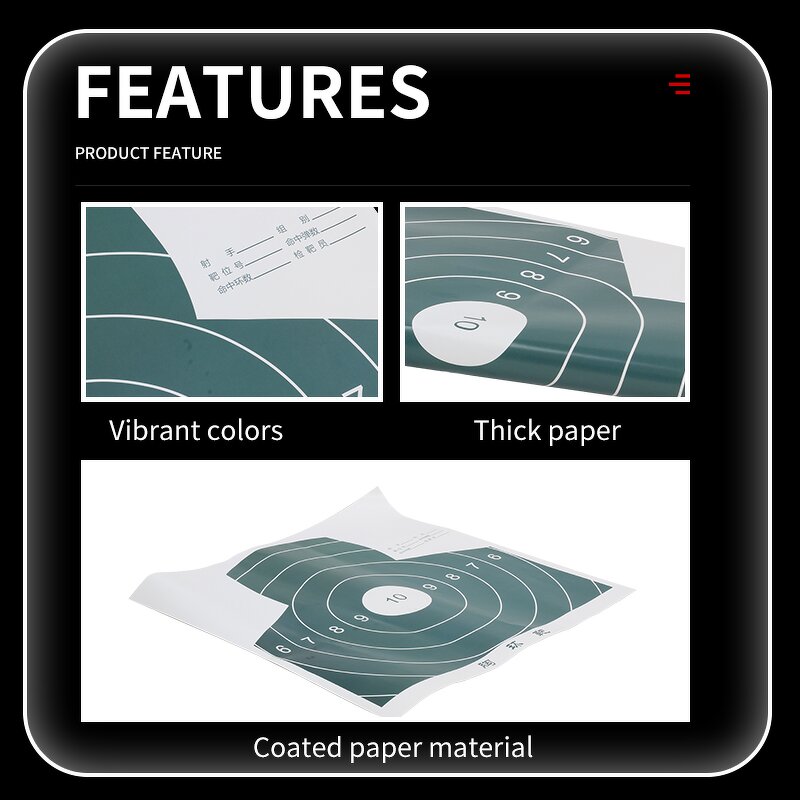 Paper Target Face Factory - Compound Recurve Standard Diameter 10 Rings