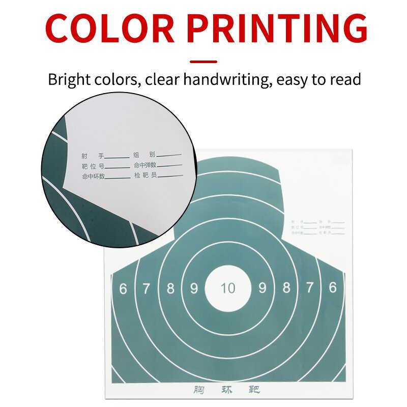 Paper Target Face Factory - Compound Recurve Standard Diameter 10 Rings